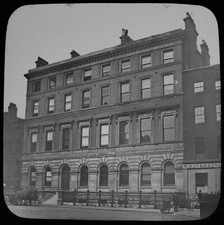 ANTIQUE Magic Lantern Slide CHURCH MISSIONARY SOCIETY OFFICES C1890 PHOTO