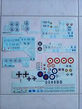 Decals avanzate da kit di montaggio Italeri Regia Aeronautica scale 1:72-1:48