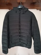 Giacca piumino in vera piuma d'oca nero, taglia L