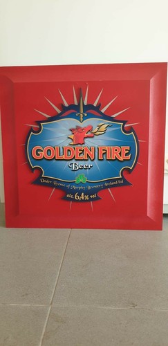 Birra goldenfire targa insegna - goldenfire,