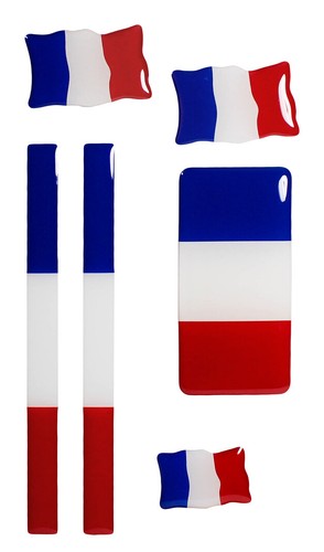 Bandiere francia adesivi - adesivi, 3d