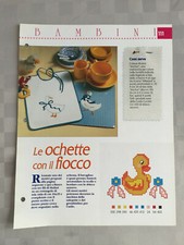 Schema punto croce Bambini Le ochette con il fiocco bavaglino 