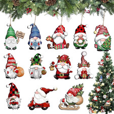 Decorazioni Natalizie Legno,36 Pezzi Gnomi Addobbi Natalizi per Albero,Decorazio