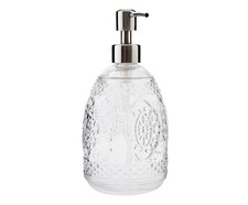 Dispenser Sapone Erogatore Sapone Liquido Vetro - CLAYRE & EEF - 9 x 9 x 19 cm