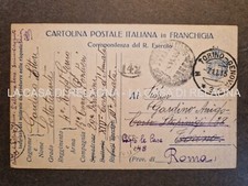 WWI POSTA MILITARE FRANCHIGIA 4° REGG. GENIO PONTIERI - ANNO 1915
