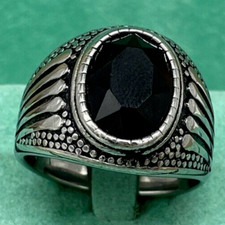 Anello pietra nera di onice