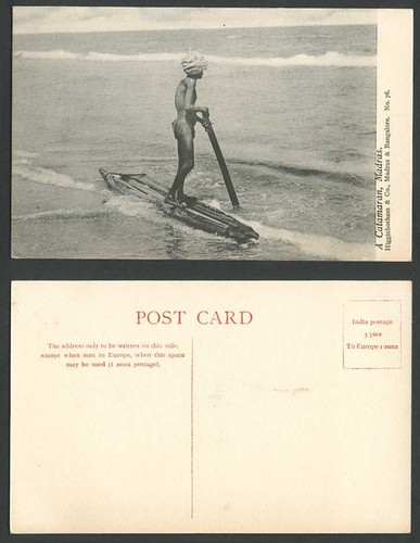 India old postcard catamaran - a,