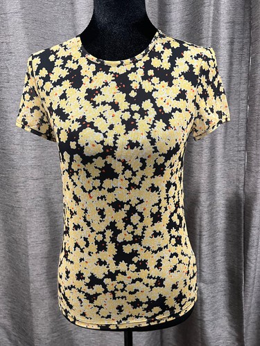 Top donna aderente floreale