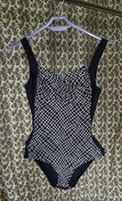 Costume mare donna tg38/40 intero Nero / Bianco fantasia dark Non Indossato