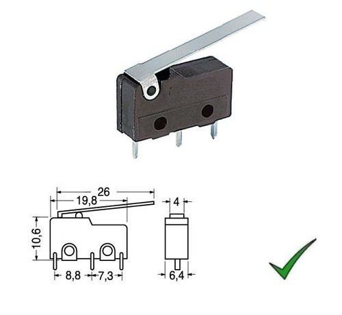 Micro deviatore finecorsa - , da