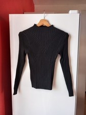 Maglia dolcevita a maniche lunghe nera donna