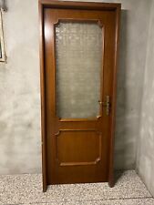 porte interne legno vetro usato color noce 70/210 ottimo stato maniglia bronzata