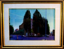 1989 SERGIO CECCOTTI PIAZZA BAINSIZZA ROMA- OLIO SU TELA CON CORNICE