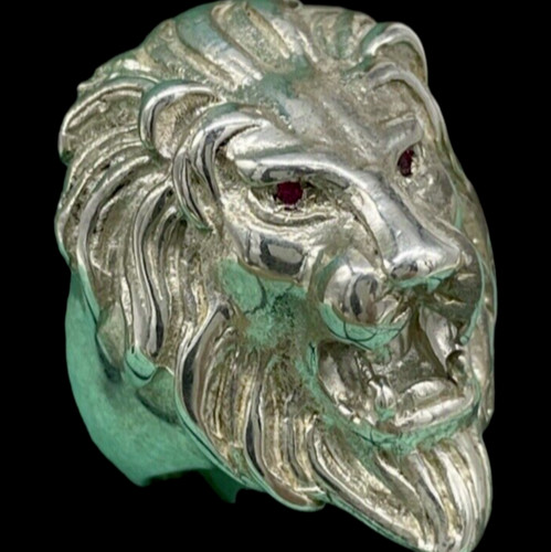 Anello uomo testa leone - uomo, di