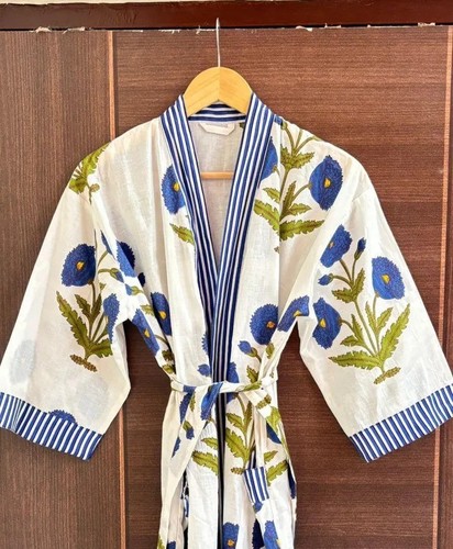 Accappatoi kimono lunghi - , blu
