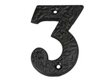 NUMERO CIVICO 3 IN FERRO NERO