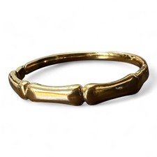 Bracciale rigido dorato effetto bamboo donna