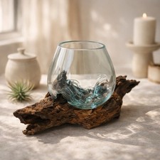 Vaso fioriera ciotola legno