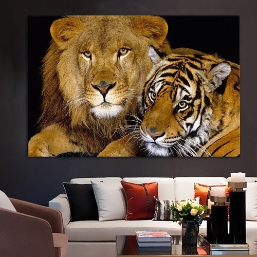 Black and white tiger - white, poster