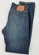 Jeans Levis 514 uomo 32x34 blu taglio dritto lavaggio medio pantaloni denim americano