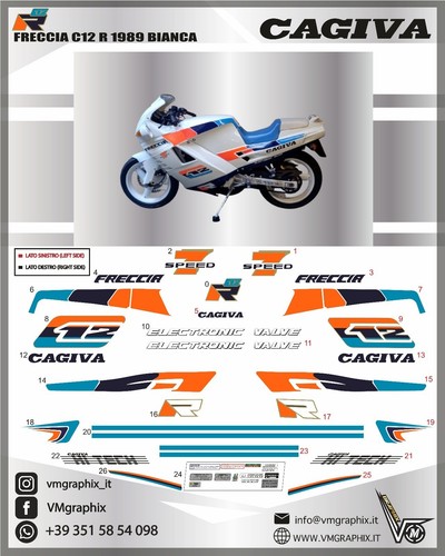 Adesivi freccia c12r 1989 - adesivi,