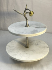 2 Tiered Natural Marble Pastry