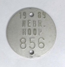 1989 Nebraska Hoop License