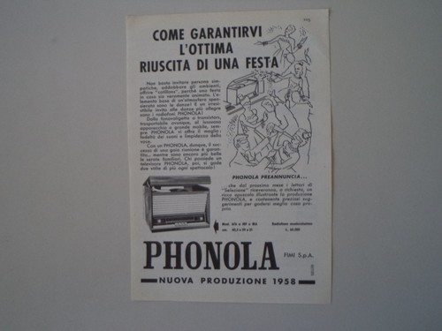 Advertising pubblicità 1958 - pubblicità,