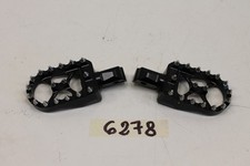 Coppia pedane in alluminio maggiorate colore nero Step pillion pair Enduro