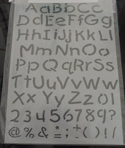 Stencil alfabeto per decoupage - stencil,
