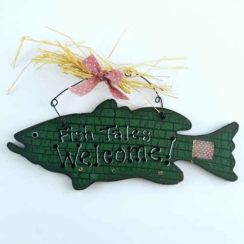 Fish tales welcome insegna - fish,