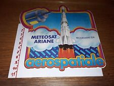 ADESIVO VINTAGE STICKER KLEBER meteosat ariane programme esa aerospatiale 