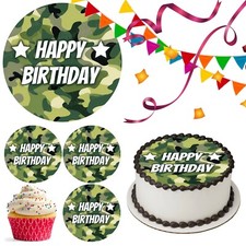 Topper torta mimetico esercito