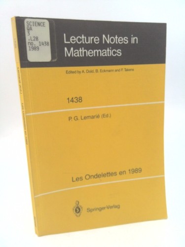 Les ondelettes 1989 - les, in