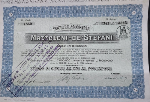 Brescia 1919 mazzoleni - ,