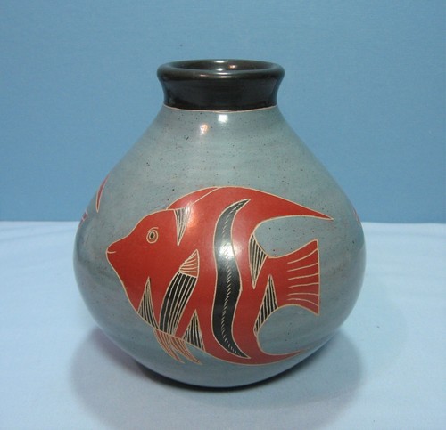 Vaso pesce ceramica artistica