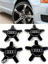 4x tappi coprimozzi copribulloni ragno audi 135 nero mm a1 a3 A4 a5 a6 q3 q5 q7