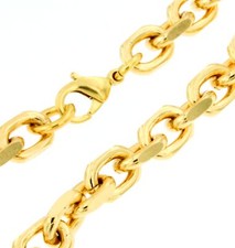 Collana catena Ancora placcato oro o doublé gioielli uomo donna regalo catenina