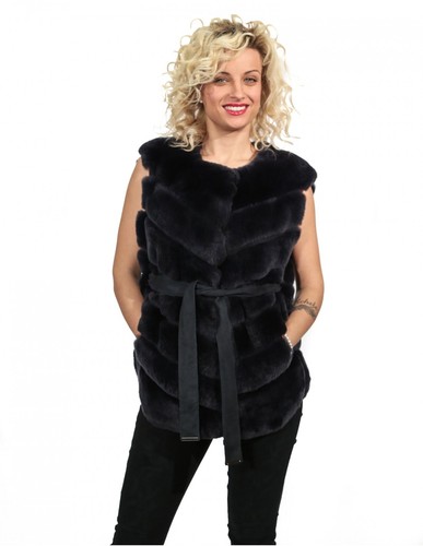 Smanicato rex grigio scuro - scuro, con
