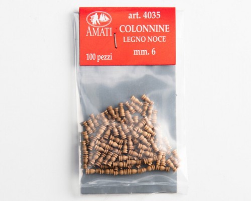Colonnine legno noce mm - 6,