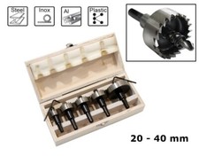 SET  5 FRESE A TAZZA IN ACCIAIO HSS DIAMETRO 20 - 40 mm PER METALLO E PLASTICA