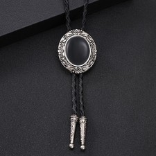 Cravatta bolo agata - , nera