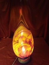 Vecchia lampada artistica in vetro forma di goccia lampada da tavolo lampada da terra benessere vetro di Murano (5678)