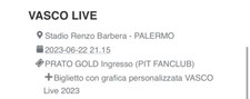 Biglietto vasco rossi 2023 - n,