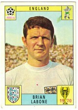 figurine calciatori PANINI MEXICO 70-England LABONE-NUOVA d'epoca NO RISTAMPA