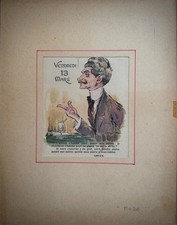 MODA -Antica pubblicità  francese con passepartout - 1914 -