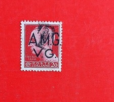 1945 francobollo 20 c. serie impero sovr. amg-vg  per tassa
