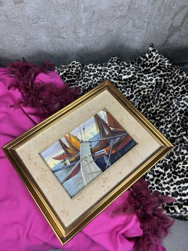 Quadro dipinto imbarcazione - quadro,