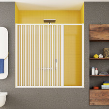 Box vasca a soffietto - 1 Lato Apertura laterale REVERSIBILE in Pvc Varie misure