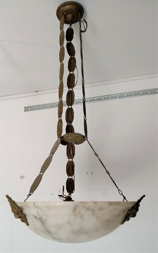 Lampadario marmo ottone - in,